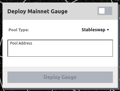 Deploy Mainnet Gauge UI